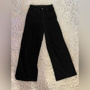 black banana republic premium denim high rise wide leg jeans